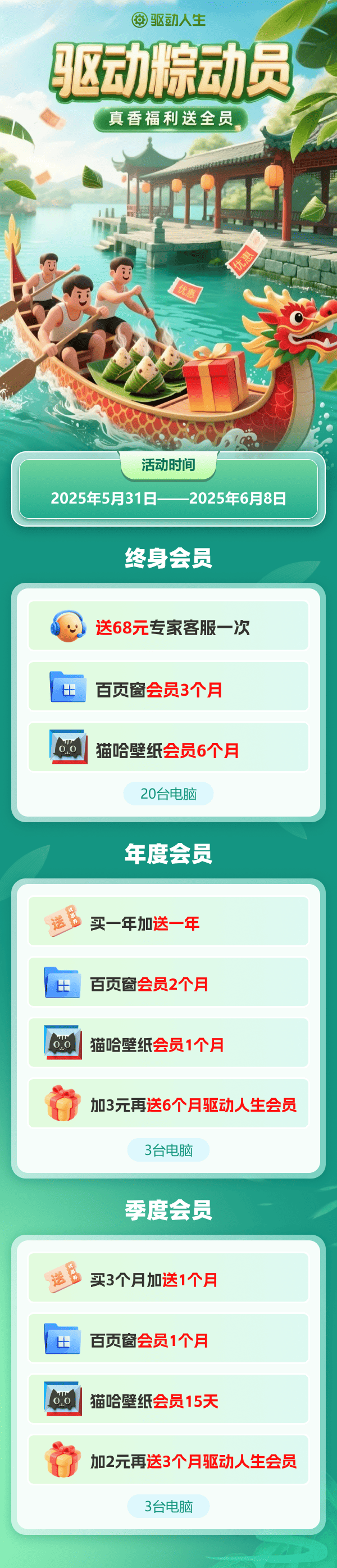 多種套餐選擇，滿足不同需求