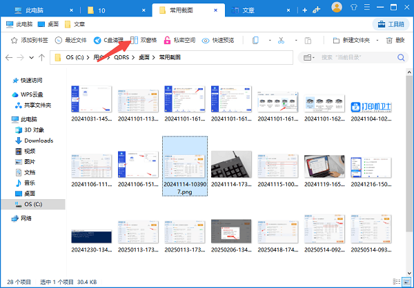 雙窗格模式預覽