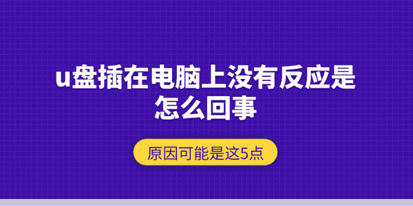 u盤插在電腦上沒有反應(yīng)是怎么回事 原因可能是這5點(diǎn)