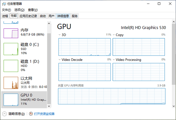 在任務(wù)管理器中手動(dòng)添加 GPU 列