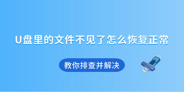 U盤里的文件不見了怎么恢復(fù)正常 教你排查并解決