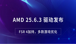 AMD 25.6.3 驅(qū)動(dòng)發(fā)布：FSR 4加持，多款游戲優(yōu)化