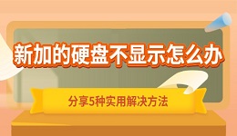 新加的硬盤不顯示怎么辦 分享5種實用解決方法